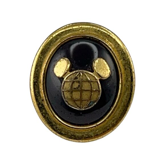 Vintage Disney World Cast Member 5 Year Service Award Pin Ruby Globe Ears *READ*